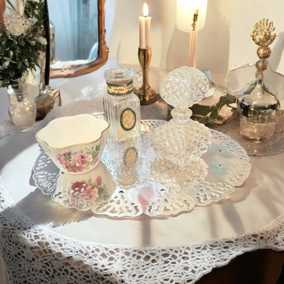 Antique Silver-Plated Vanity Tray - Picture 3 of 8